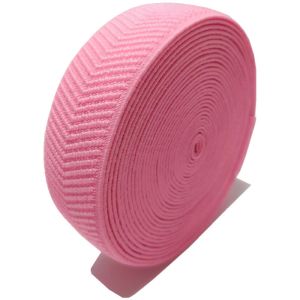 Buy cheap Pink Herringbone Webbing Polyester Elastic Band 3.5cm Width product