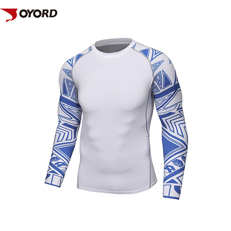 Diving Custom Rash Guard Long Sleeve Quick Dry Nylon Polyester Fabric Material