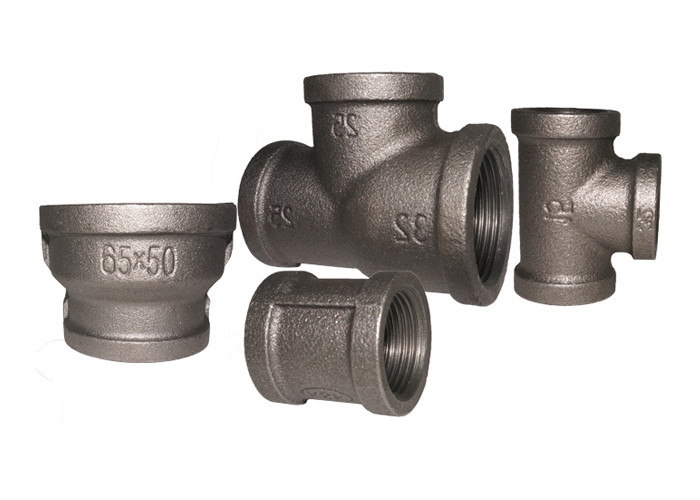 Black NPT Malleable Cast Iron Pipe Fittings / Reducing Socket 90 Degree