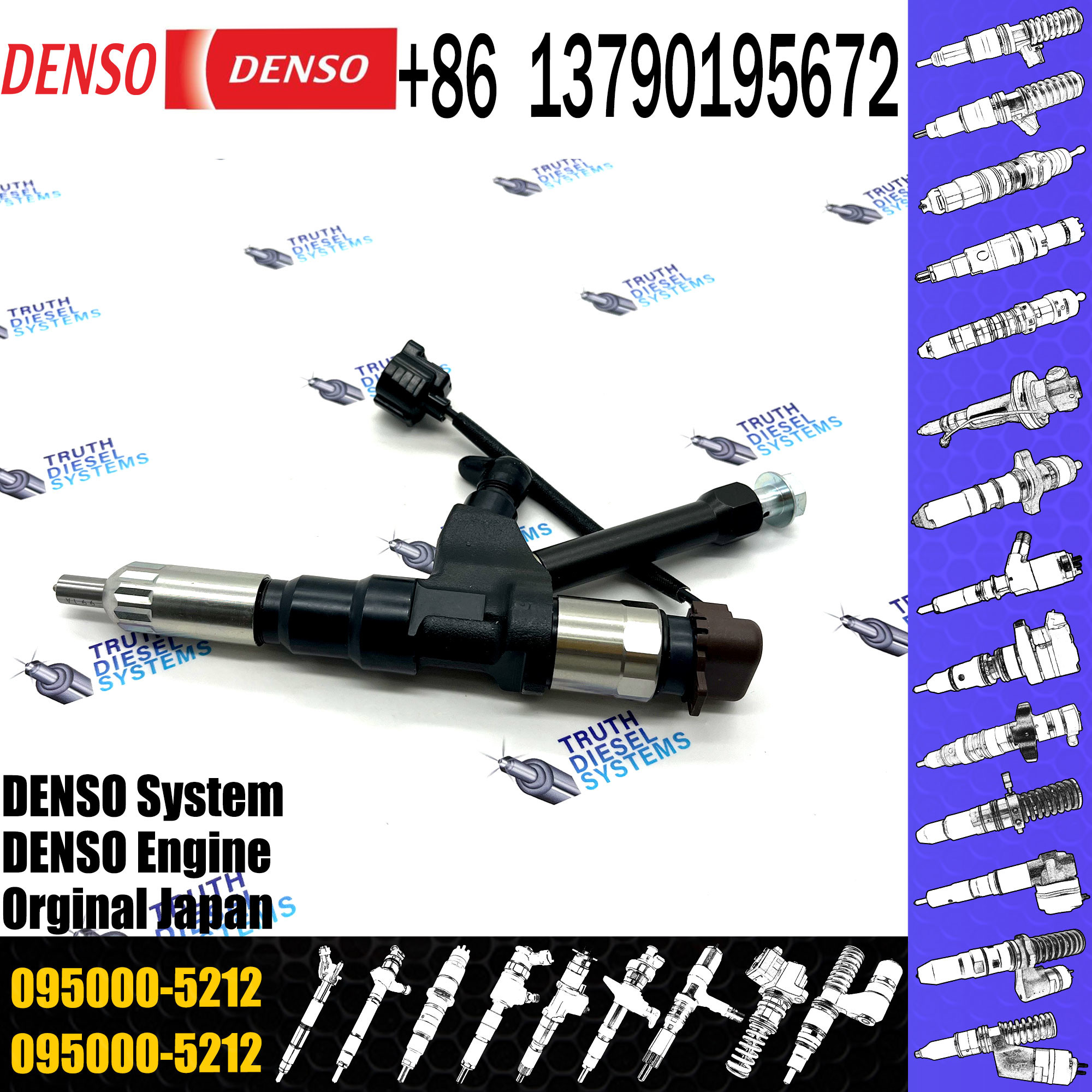 Diesel nozzle assembly common rail injector 095000-5212 for common rail pump nozzle