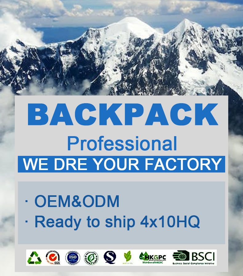 OEM ODM Outdoor Ultralight Trekking Bag , Waterproof Cycling Backpack Foldable