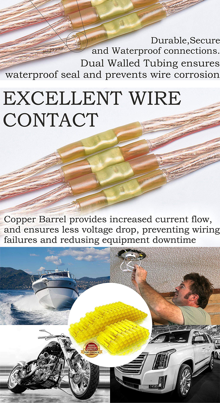 Green Wire Butt Connectors AWG 12 - 10 HDPE Electrical Wire Crimp Insulated