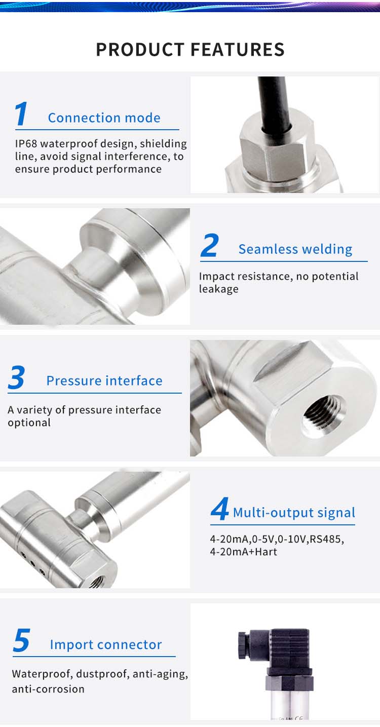 OEM Hirchman Connection / Cable Outlet Differential Pressure Sensor Transducer PT401