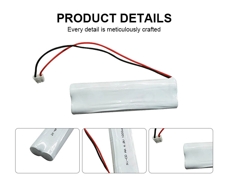 4.8v Nickel Cadmium Battery 1200mAh 1500mAh Nicd Battery Pack