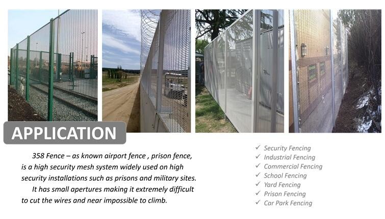High Strength Anti Climb Fencing Finger / Toe Proof 358 Security Mesh For Prisons