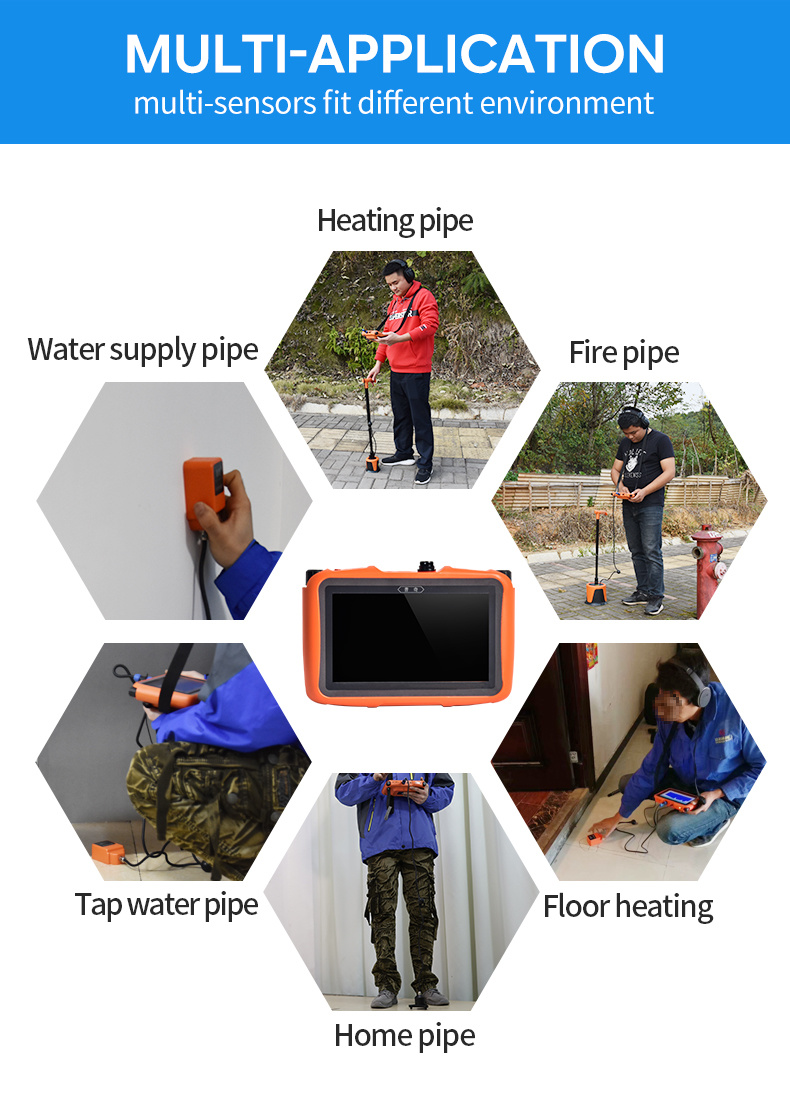 Pqwt-L7000 Outdoor and Indoor 5m Depth Pipe Leak Detector
