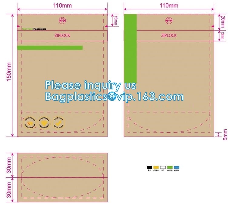 k, Pull Tab Zipper, Tear Notch, Window, Hang Hole, Valve, Tin Tie Flat Bottom, Stand Up, Side Gusset, Quad Seal