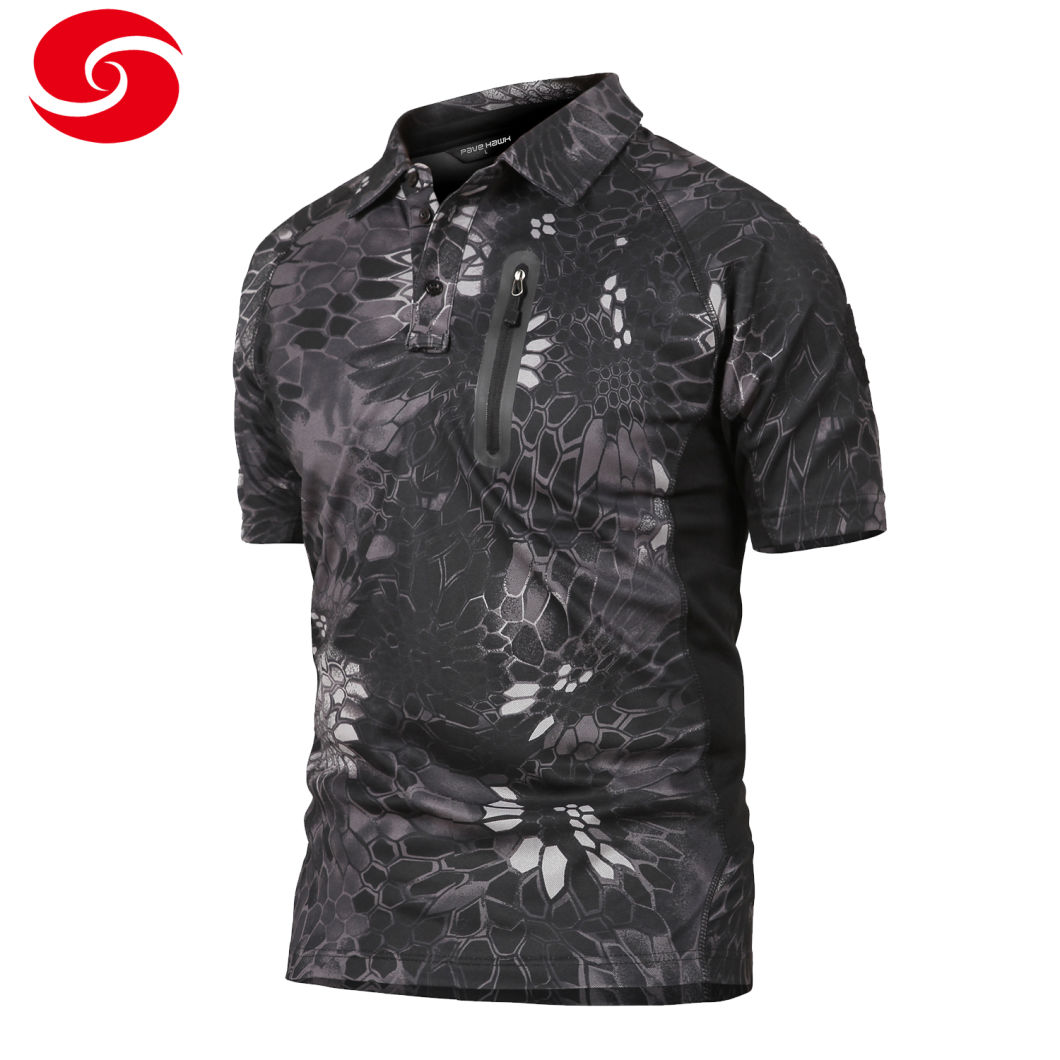 Water Repellent Quick Dry Military Combat Polyester Polo Shirt