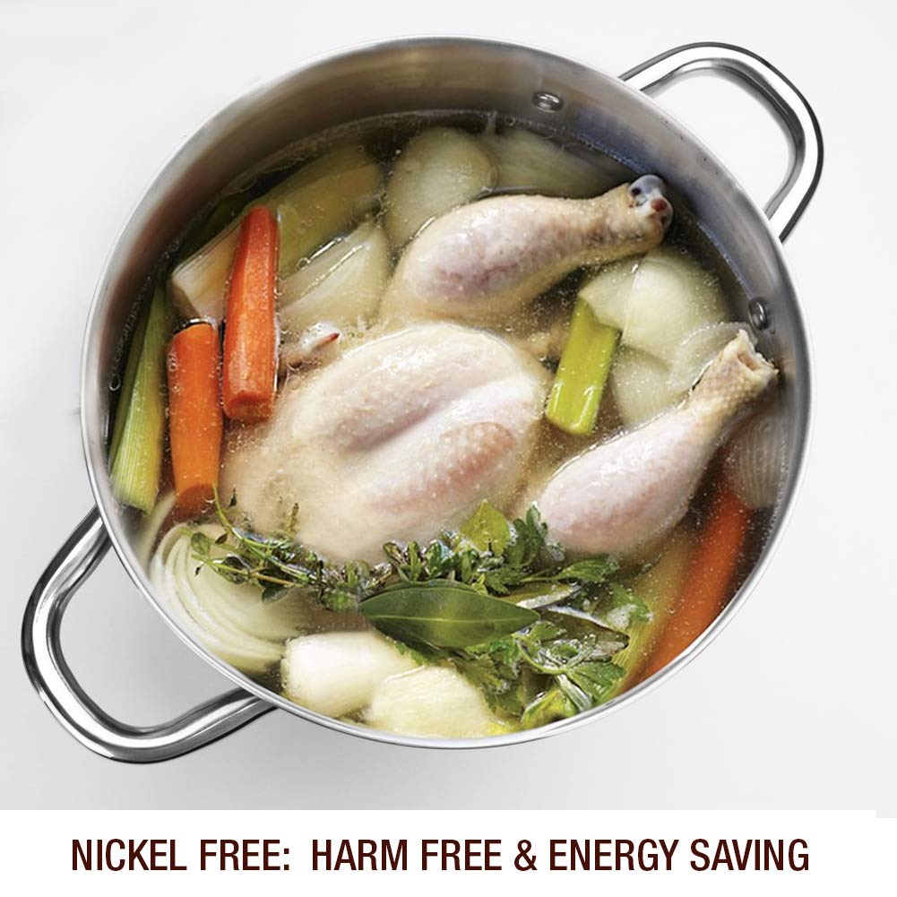 Good Selling Silver Large Capacity Cookware Stew Pots Cooker SS 304 Cooking Pots With Binaural Handle