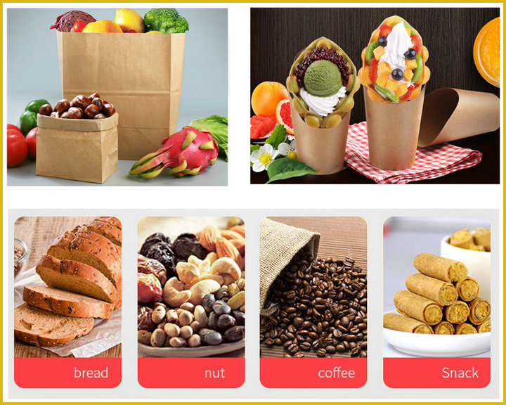 70gsm 80gsm + 10g PE Coated Brown Kraft Paper For Snack Bag Waterproof 
