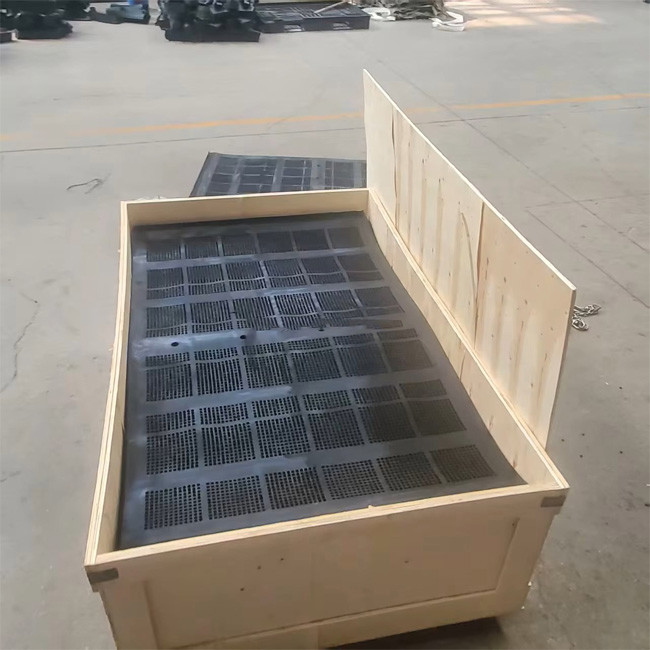 Durable Black Color 40mm Thickness Rubber Screen Panel For Mining Vibrating Screens