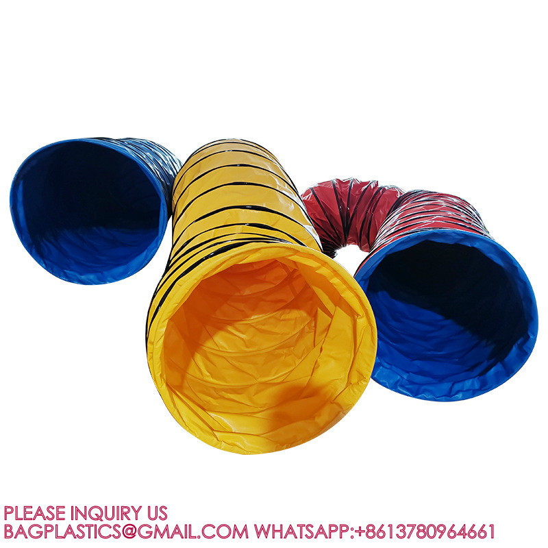 PVC Material Slip Proof Dog Agility Tunnel Wire Supported Dog Training Tunnel 600mm