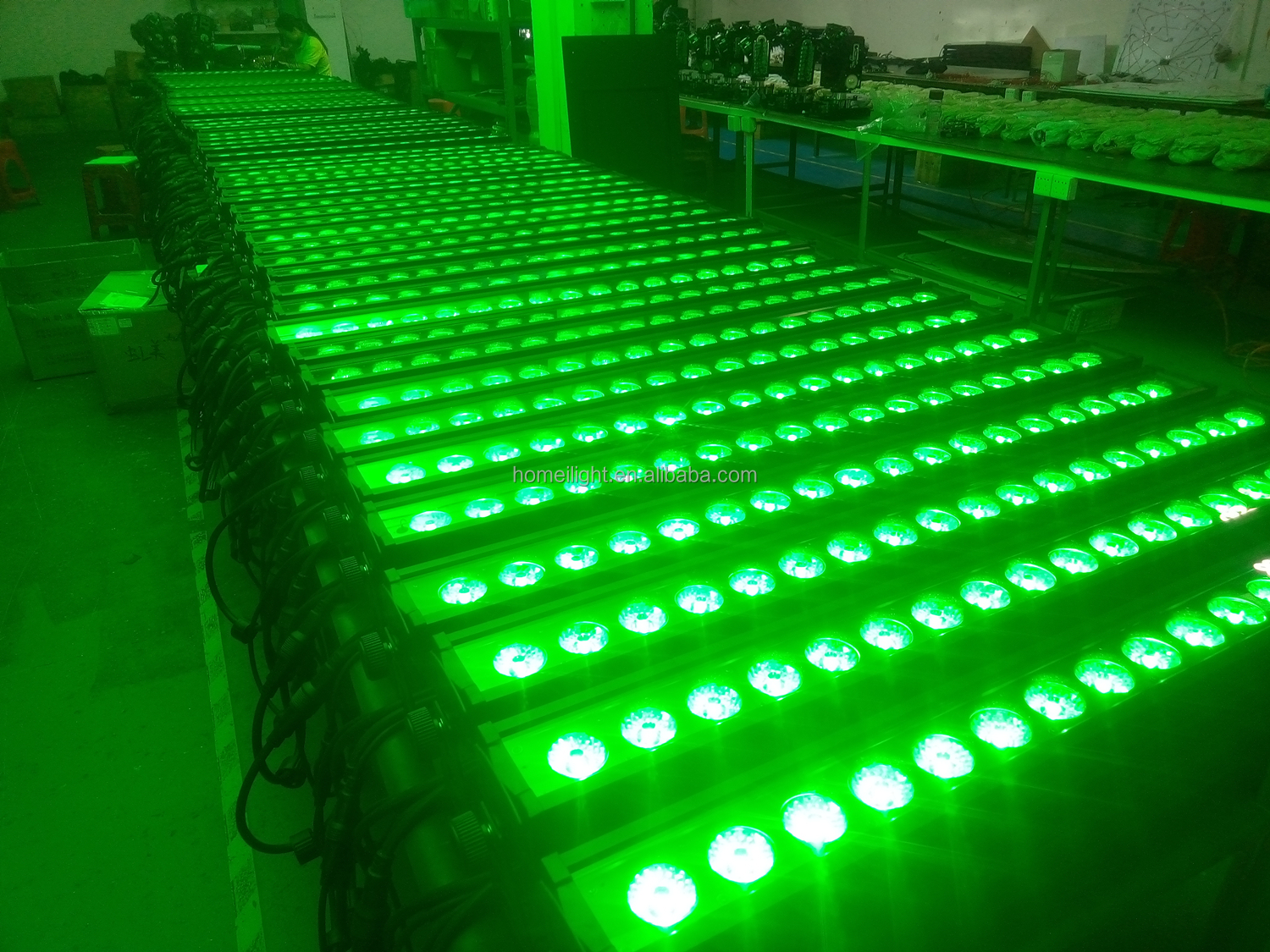 18pcs 18W RGBWA UV 6in1 LED Wall Washer Waterproof Stage Bar for AC90-240V/DC12-24V