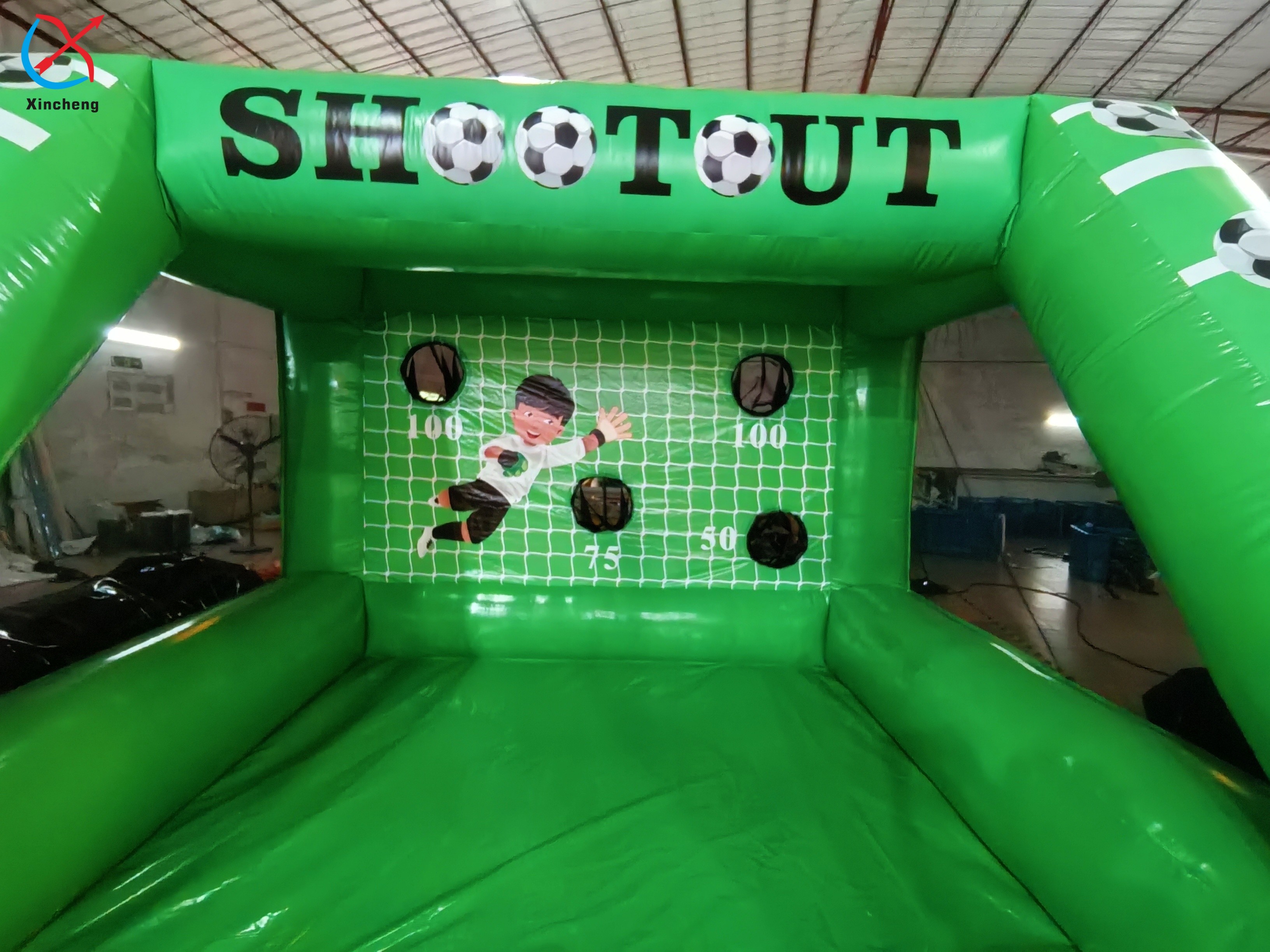 Commercial ODM / OEM Green Outdoor Interactive Football Sports Game Inflatable Ball