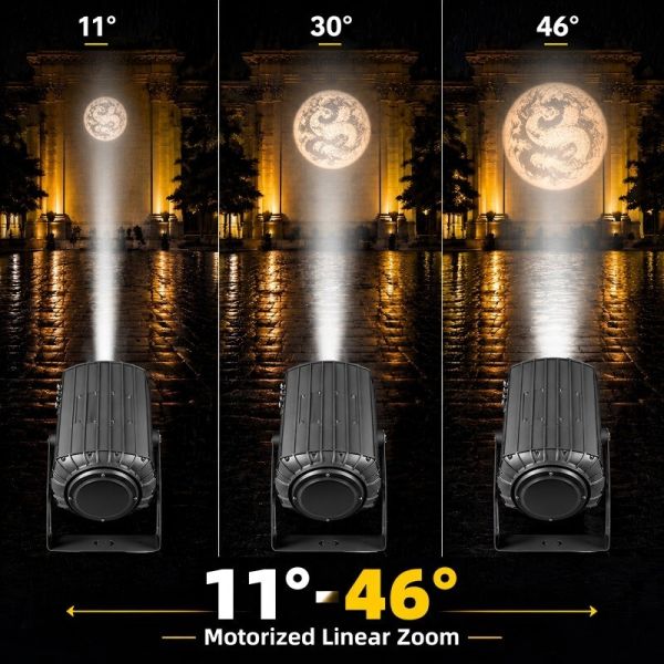 High Power 300W LED Outdoor Zoom Gobo Projector Dynamic Floating Effect
