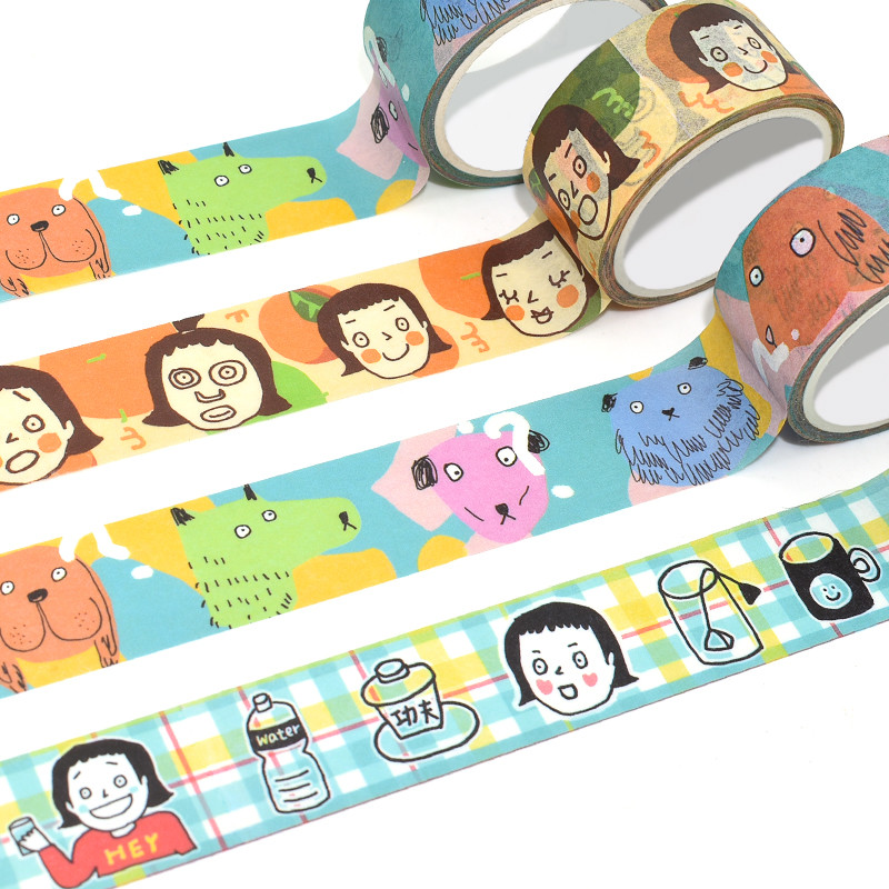 Custom Bullet Journals Decoration Washi Tape Printed Masking Washi Tape
