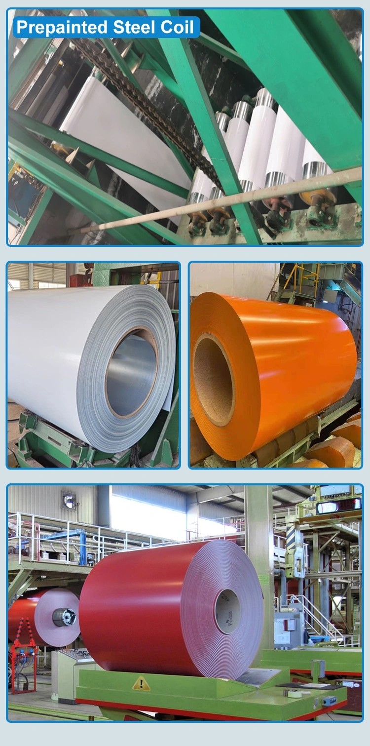 Hot Sale PPGI Roofing PPGI/HDG/GI/SECC RAL9002 PPGI Prepainted Galvanized Steel Coil Sheet Metal Rolls 0.5mm