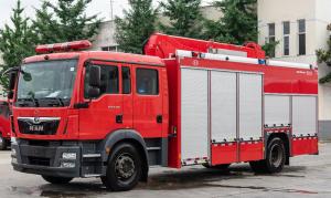 China 75Kw Generator MAN Special Fire Truck With Telescopic Light on sale