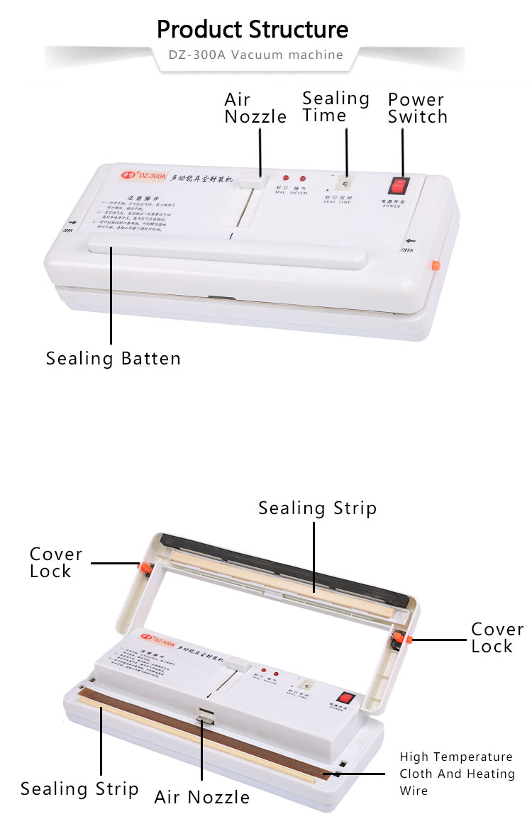 Powerful Household Vacuum Sealing Machine Low Noise For Plastic Bags