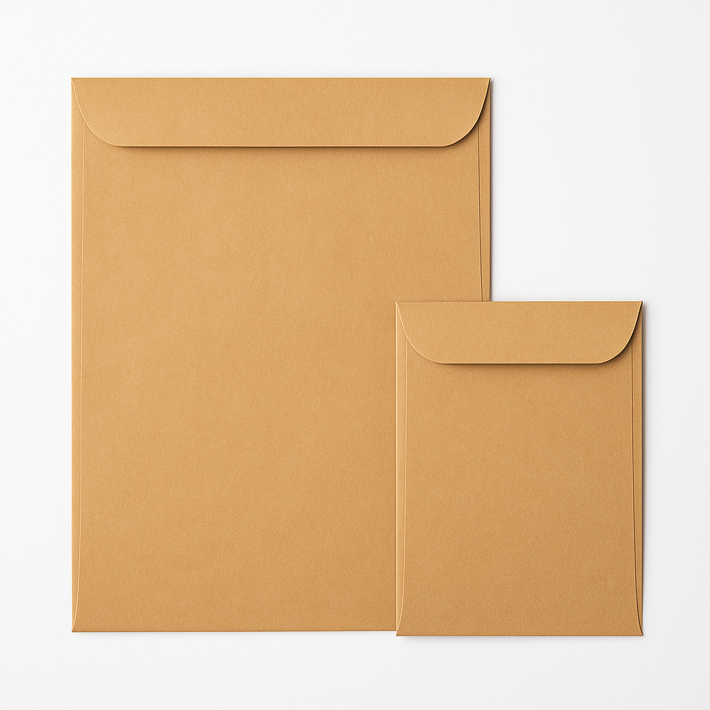 Custom Logo Kraft Paper Envelope Gold Envelope For Shipping , Packaging And Mailing