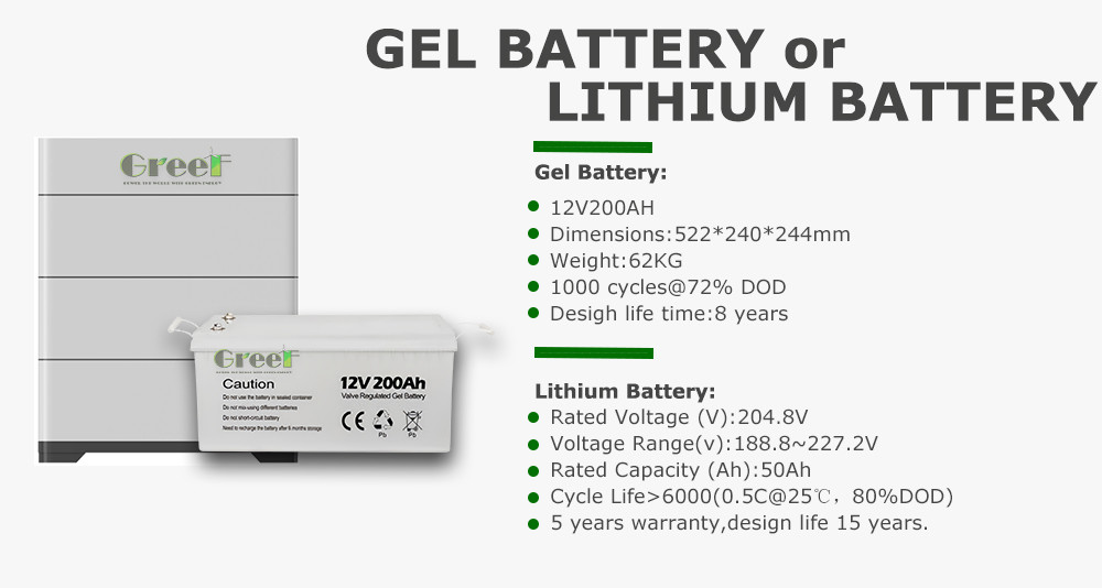 5kw battery charge off grid solar power pv energy system for home use