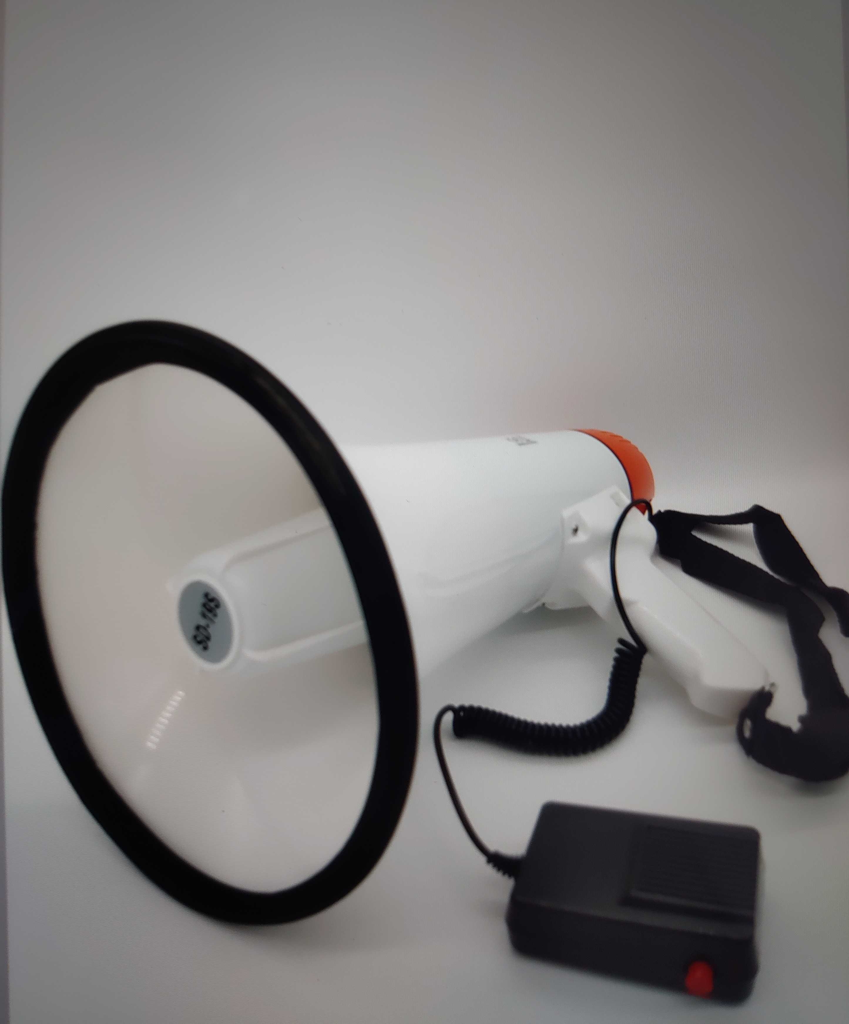 7in Lithium Battery Operated Bullhorn Plastic Mega Phone Record Voice TF Card