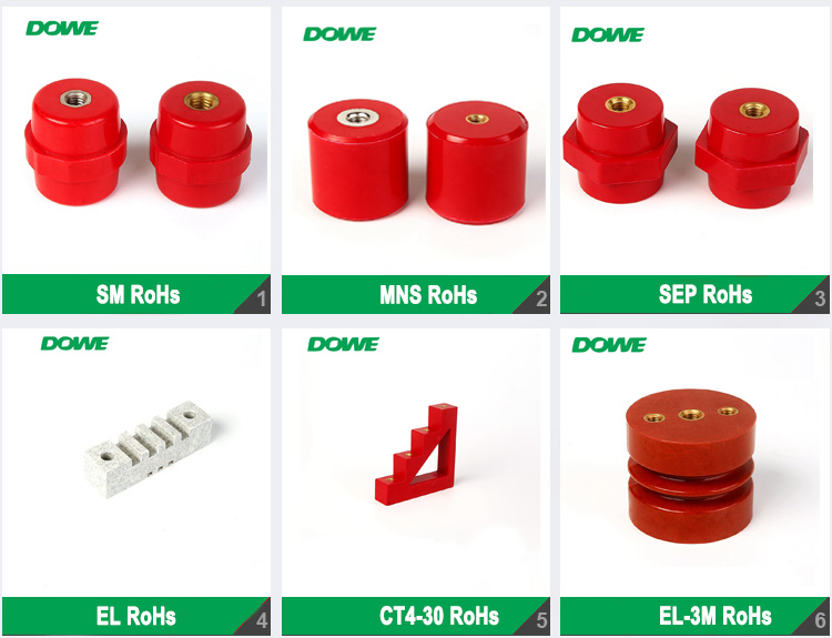 Ceramic Porcelain Busbar Insulator 10mm Red Tapered 40x40