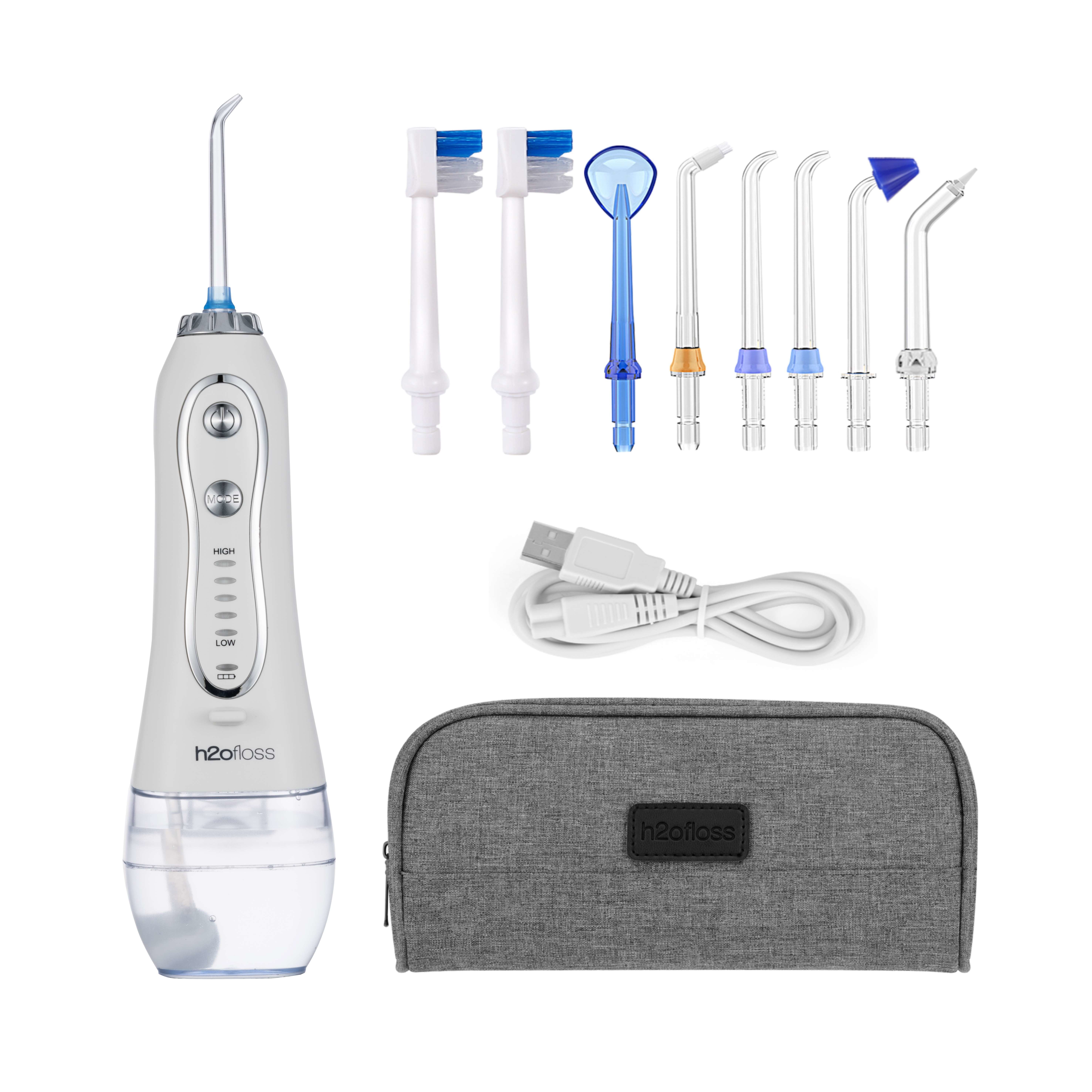 Over 30 Days Battery Operated Water Flosser With 5 Adjustable Work Modes