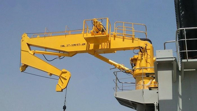 5 ton Telescopic Boom Marine Hydraulic Crane Customized