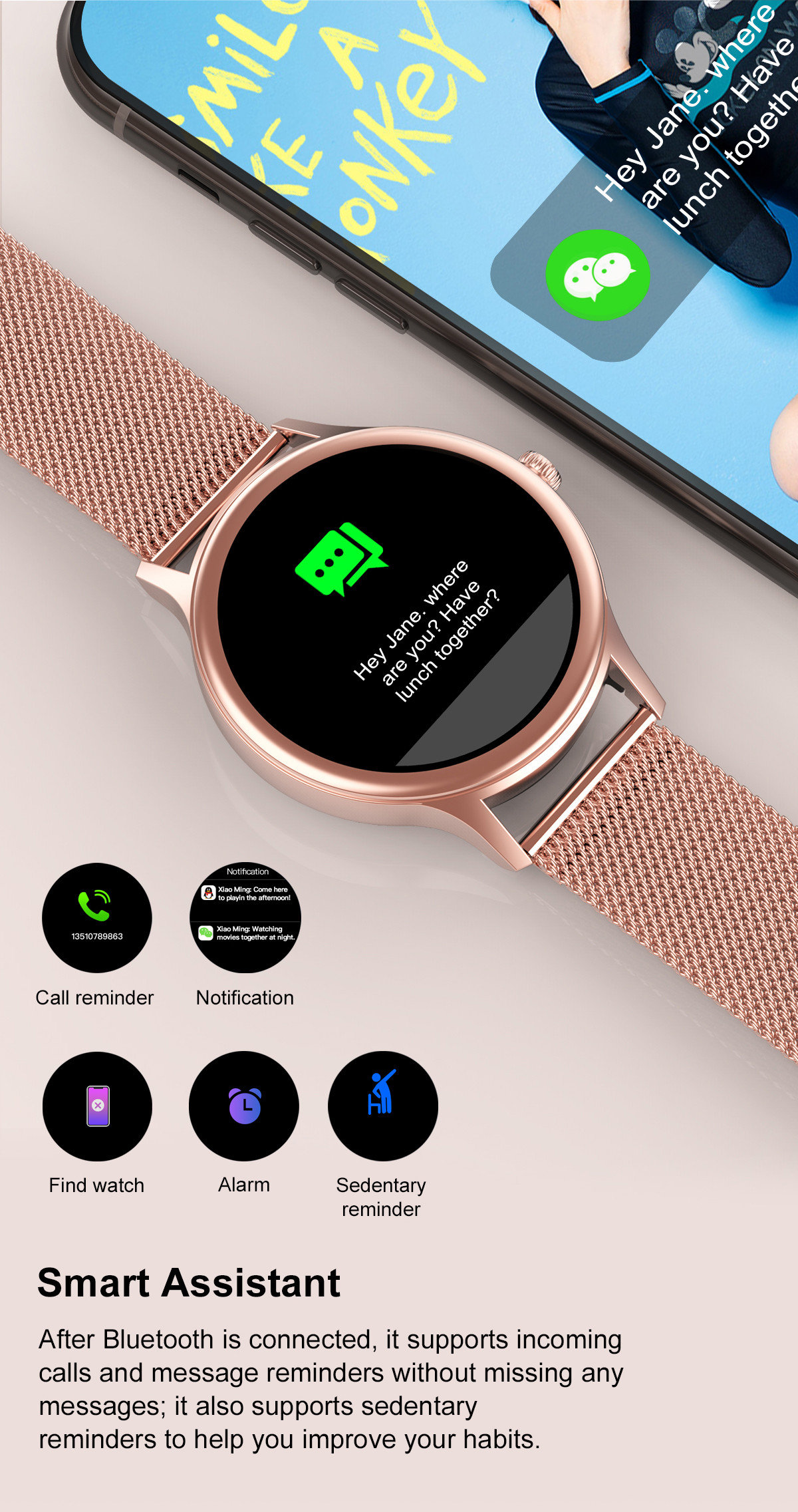 DT66 Smart Watch Women 1.09-Inch Full Heart Rate ECG Smartwatch 2020 Fitness Tracker Sport Watch Waterproof For IOS Xia