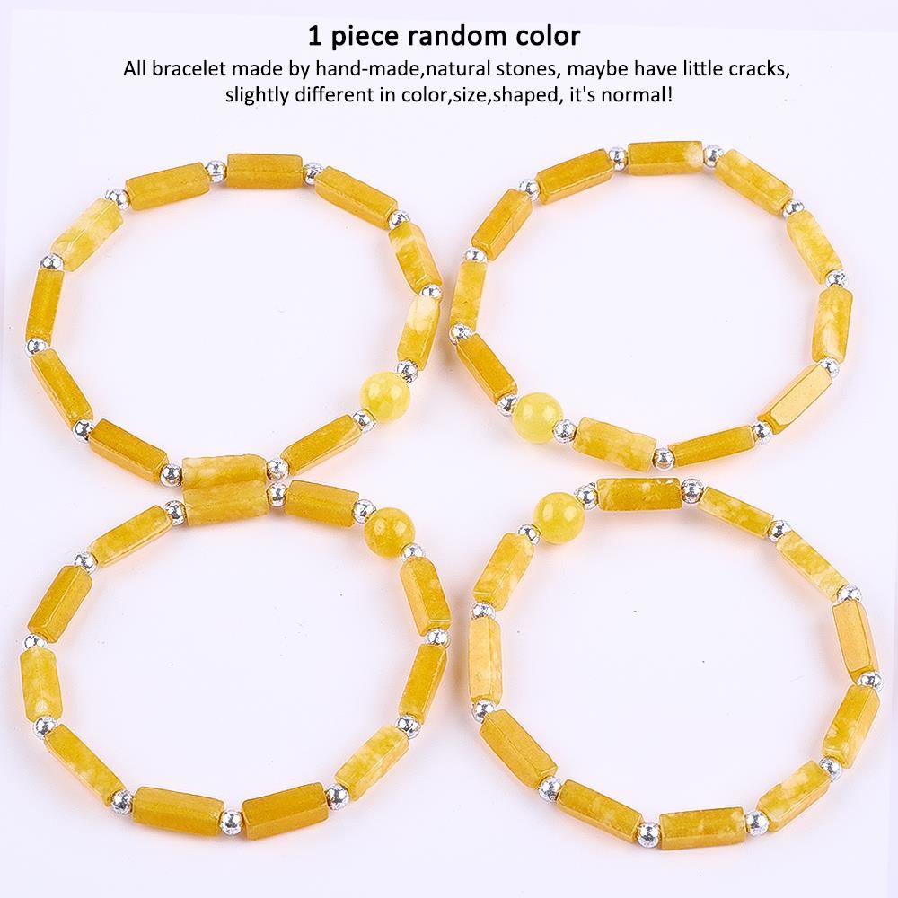 3mm/8mm/13mm Rectangle Bead Healing Energy Crystal Gemstone Bracelet