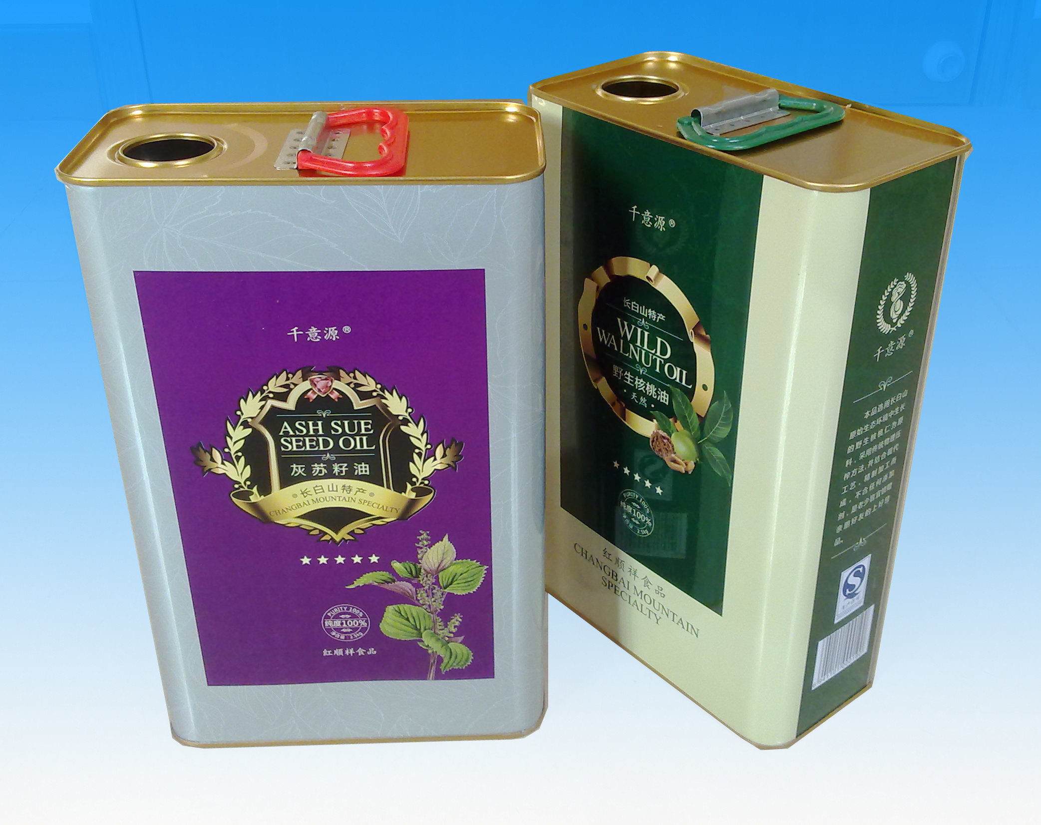 1000ml Olive Oil Tin Cans Waterproof Cooking Oil Tin Containers
