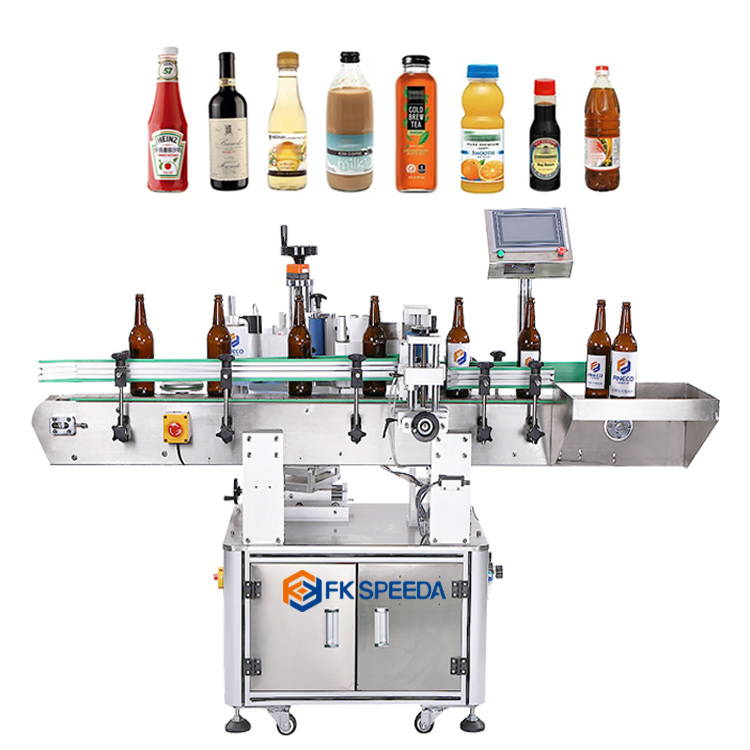FK805 Round Bottle Labeling Machine With Date Coder For Small Jars 1935mm Length