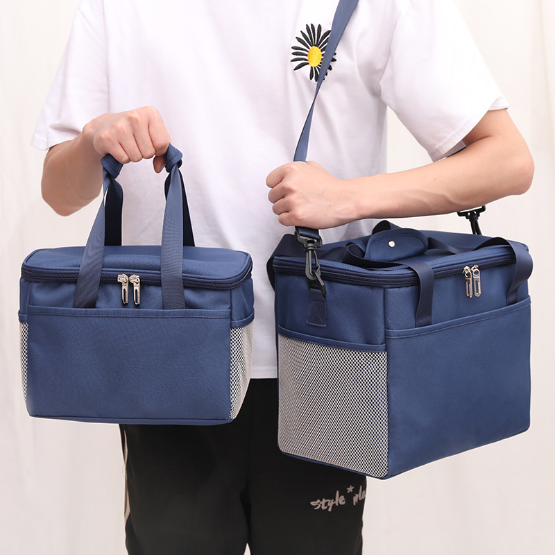 Multi Size Camping Insulated Tote Lunch Bag Box With Shoulder Strap Waterproof Oxford Cloth
