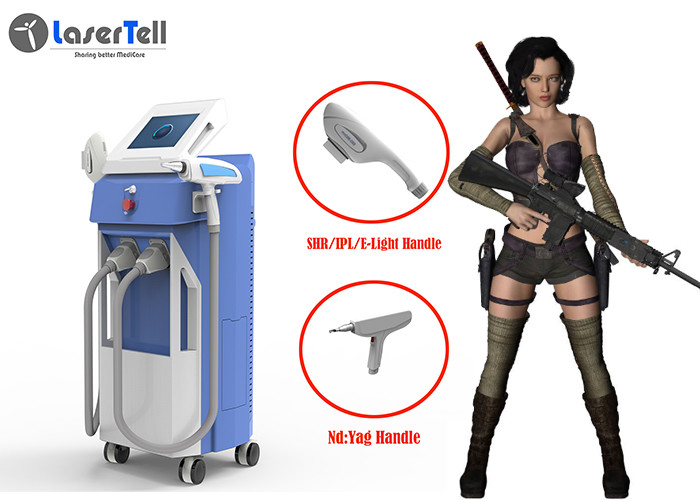 Stable Q Switch Nd Yag Laser Machine Vertical Tattoo portable hair removal machine 1 - 10HZ