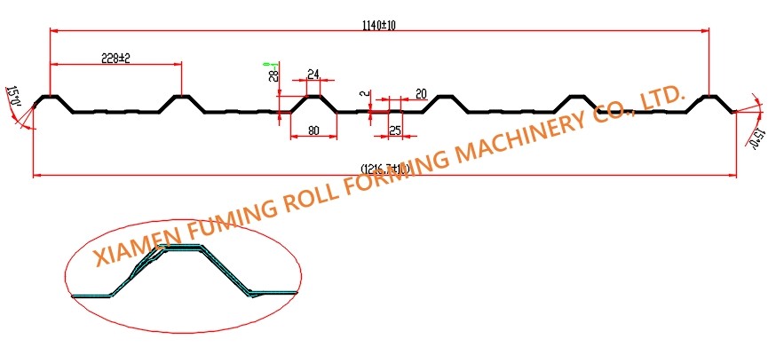 Profile Metal Sheet Roof Tile Roll Forming Machine 380V / 50HZ Customized