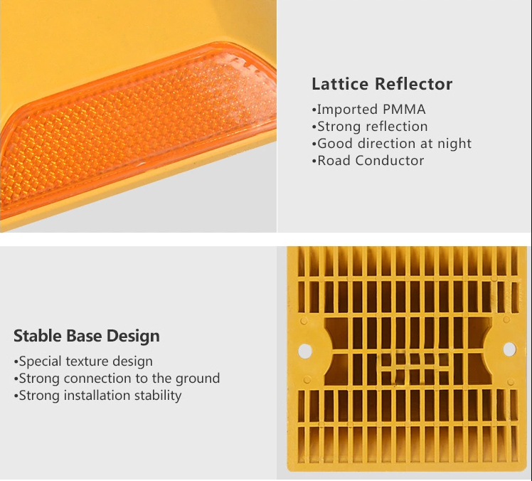 G105 Solar Plastic Reflectors for Road Safety and Traffic Marking ROHS Certified