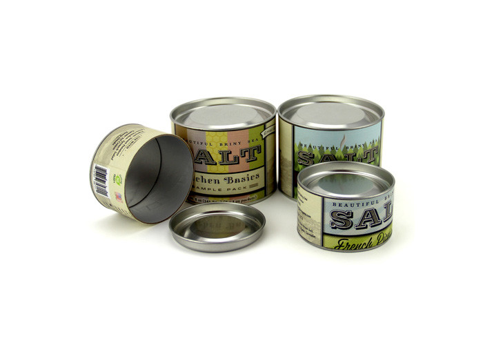 Foil Lined Food Packaging Tubes Cylinder Shape With Pull Ring Lid