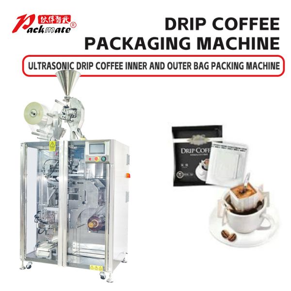 Factory Price Drip Coffee Bag Sachet Packer Back Seal Four Sides Seal Vertical Form Fill Seal Packing Machine