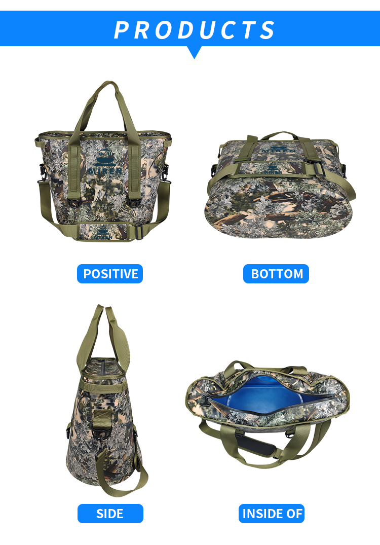 TPU Waterproof Camo Insulated Cooler Bag , Portable Soft Cooler For Picnic