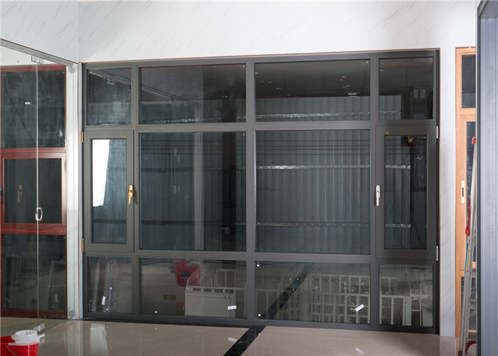 Grey Anodized Aluminum Casement Windows 1.2mm - 2.0mm Profile Thickness