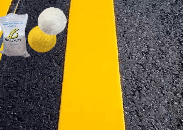 Good Leveling Thermoplastic Road Marking Paint 15% Premixed Glass Beads Eco-Friendly