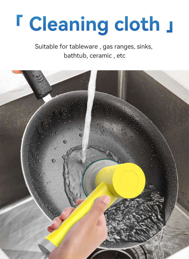White Rotating Cleaning Scrub USB Rechargeable For Modern Home Cleaning