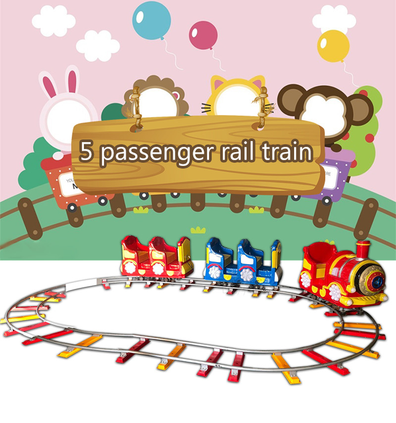 5 Seat Electric Kiddie Ride Machine On Train Track My Train Amusement Park