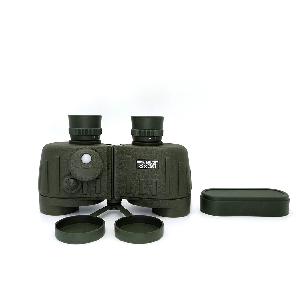 8×30 Marine Military Binoculars With Rangefinder Compass BAK4 Prism FMC Lens