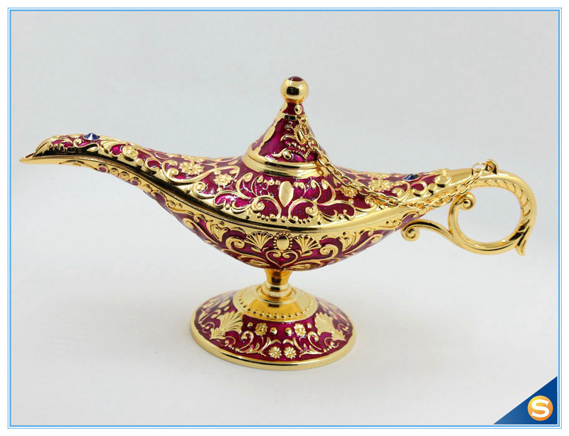 Middle East style metal aladdin lamp trinket box jewelry box for gift