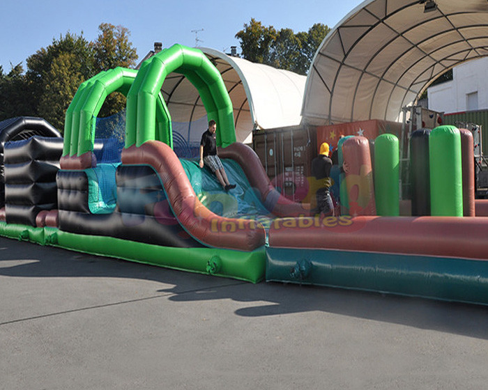 13.2X4.7X3M Inflatables Obstacle Course Kids Slide Bounce House