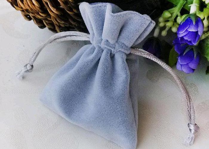 Teal Attractive Velvet Gift Bags Color And Size Custom Prompt Delivery