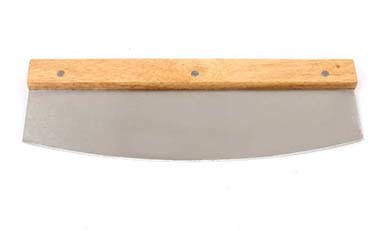 New design 13" Stainless Steel Pizza Cutter Knife With Wood Handle for the baking pizza
