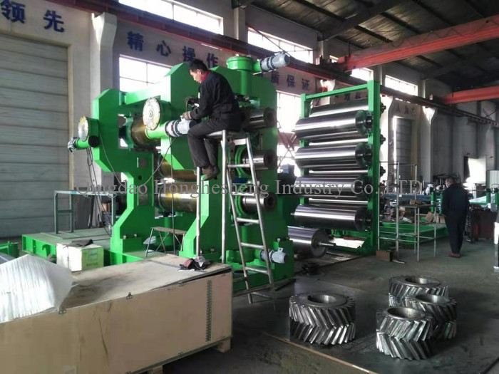 Single Motor 4 Roll Rubber Calender Machine 160kw
